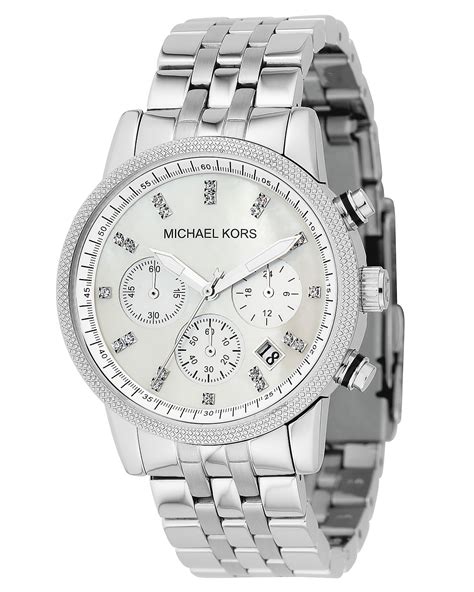 michael kors all stainless steel watch 10 atm price|michael kors black runway watch.